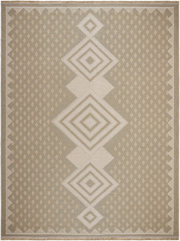 Livabliss Mystery Jute Cotton Flatweave Rug with Fringe Bohemian Accent for Entryways and Hallways Tan, Beige 7'9" x 10' MYS2305-7910
