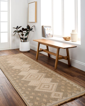 Livabliss Mystery Jute Cotton Flatweave Rug with Fringe Bohemian Accent for Entryways and Hallways Tan, Beige 7'9" x 10' MYS2305-7910