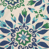 Christopher Knight Home® - Noble House - Gladis Outdoor 7'10" X 10' Medallion Area Rug, Ivory and Blue