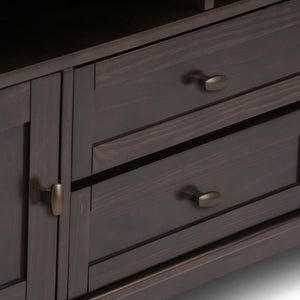 English Elm Warm 72" Tv Media Stand - Handcrafted Tobacco Brown With Ample Storage & Elegant Shaker Design B136P159716-GIGA