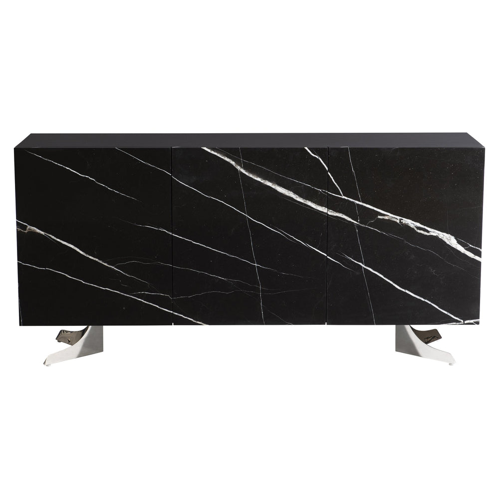 Bernhardt Bernhardt Imani Buffet With Nero Marquina Stone Overlays, Onyx Finish, Soft-Close Doors, Sleek Base 316136