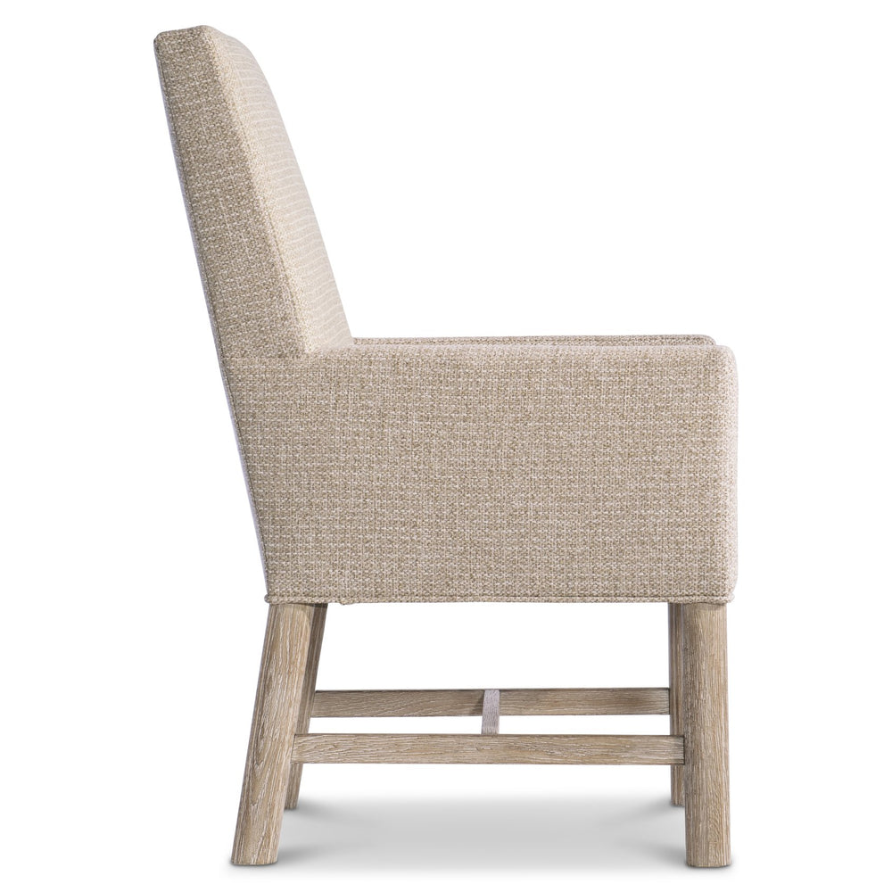 Bernhardt Bernhardt Aventura Fully Upholstered Arm Chair With Tailored Welt, Marcona Wood Legs, Durable B645 Fabric 318542