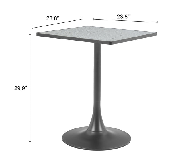 Zuo Modern Spot Bistro Table – Modern Elegance For Your Home Decor, Chic Mdf And Steel Design For Versatile Use Gray Mdf,Steel 110409-zuo-modern