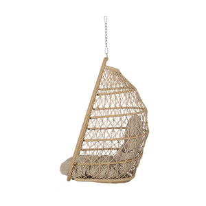 English Elm Christopher Knight Home® - Elijah Stylish Foldable Hanging Chair - Cozy Outdoor Basket Seat With Cushions For Relaxation & Charm 70604.00LTN