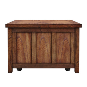 Homelegance By Top-Line Niccolo Barn Door Coffee Table with Storage Brown Wood