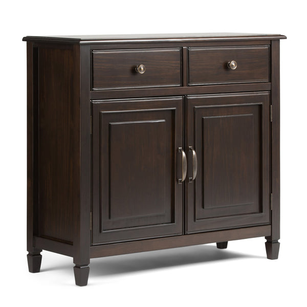 English Elm Connaught Handcrafted Solid Wood Storage Cabinet In Dark Chestnut Brown - Timeless Colonial Design B136P158125