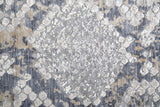 Feizy Rugs Laina Polyester/Polypropylene Machine Made Global Rug Silver/Gray/Blue 12' x 15'
