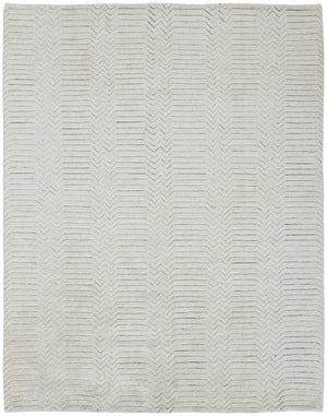 Feizy Rugs Matson Hand Knotted Wool Rug By Thom Filicia - Transitional Style With High-low Pile Texture Ivory Wool T14t6031ivy000e50