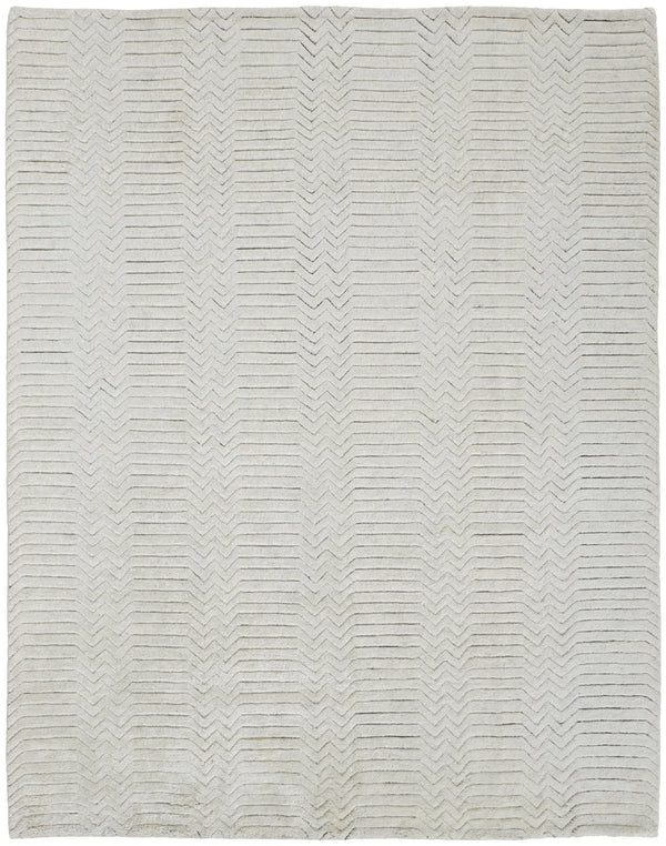 Feizy Rugs Matson Hand Knotted Wool Rug By Thom Filicia - Transitional Style With High-low Pile Texture Ivory Wool T14t6031ivy000e50