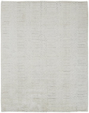 Feizy Rugs Matson Hand Knotted Wool Rug By Thom Filicia - Transitional Style With High-low Pile Texture Ivory Wool T14t6031ivy000e50