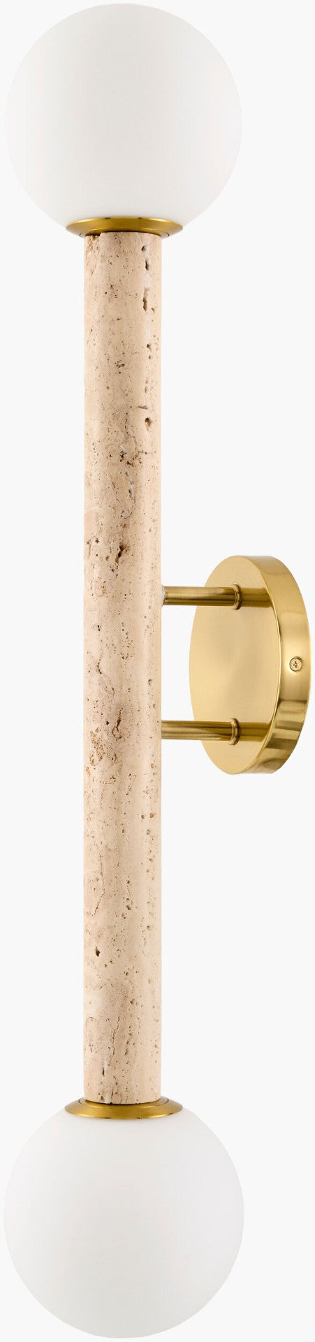 Surya Marzia Arts and Crafts Metal Stone Wall Sconce Tall Ambient Light for Entryways MZI-023