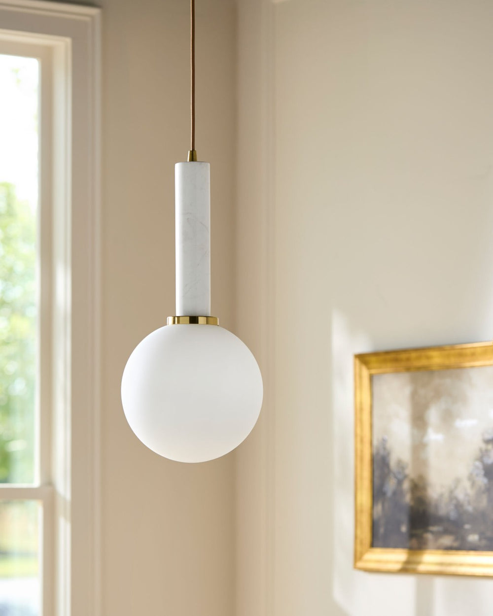 Surya Marzia Artisan Metal and Stone Pendant Light Arts and Crafts Style for Dining Rooms MZI-014