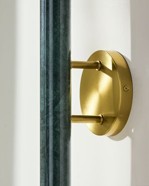 Surya Marzia Arts and Crafts Metal Stone Wall Sconce Tall Column Form for Entryways MZI-022