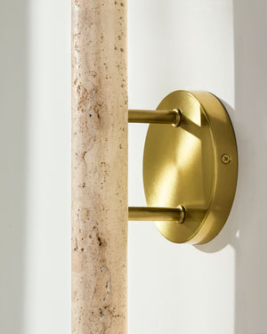 Surya Marzia Arts and Crafts Metal Stone Wall Sconce Tall Ambient Light for Entryways MZI-023