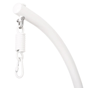 English Elm Christopher Knight Home® - HANGING Iron Chair Bottom Stand with Powder-Coated White Finish, Safety Belt, Portable Indoor/Outdoor Cozy Seat Support 62075.00HNGWHI