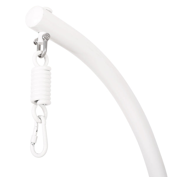 English Elm Christopher Knight Home® - HANGING Iron Chair Bottom Stand with Powder-Coated White Finish, Safety Belt, Portable Indoor/Outdoor Cozy Seat Support 62075.00HNGWHI