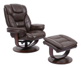 Parker House Parker Living Monarch - Robust Manual Reclining Swivel Chair and Ottoman Robust Top Grain Leather with Match (X) MMON#212S-ROB