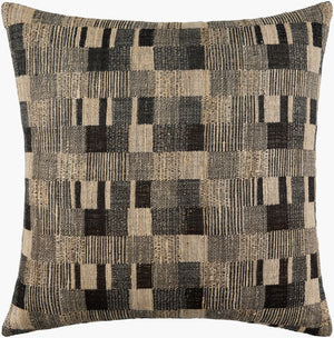 Surya Marzano Cotton Silk Blend Square Throw Pillow Handcrafted in India Soft Sheen Accent MZN003-2222D
