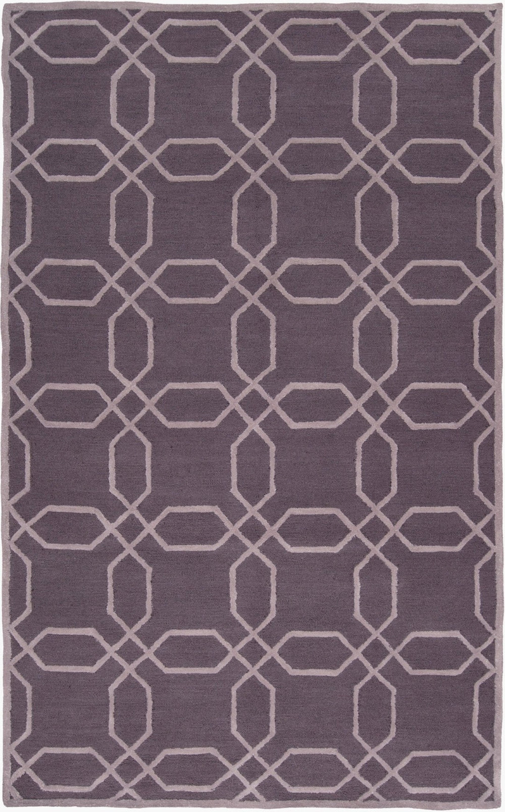 Surya Mezzo Hand Hooked Square Polyester Area Rug Low Pile Modern Living Bedroom Floor MZO6001-8RD