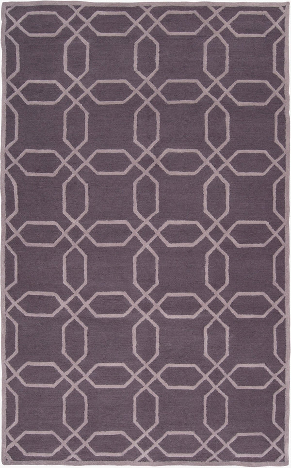 Surya Mezzo Hand Hooked Square Polyester Area Rug Low Pile Modern Living Bedroom Floor MZO6001-8RD