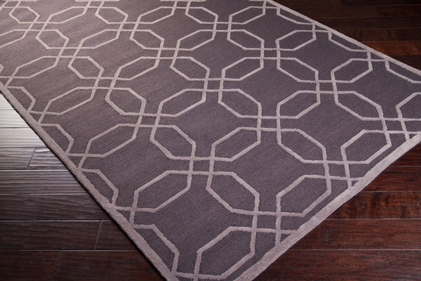 Surya Mezzo Hand Hooked Square Polyester Area Rug Low Pile Modern Living Bedroom Floor MZO6001-8RD