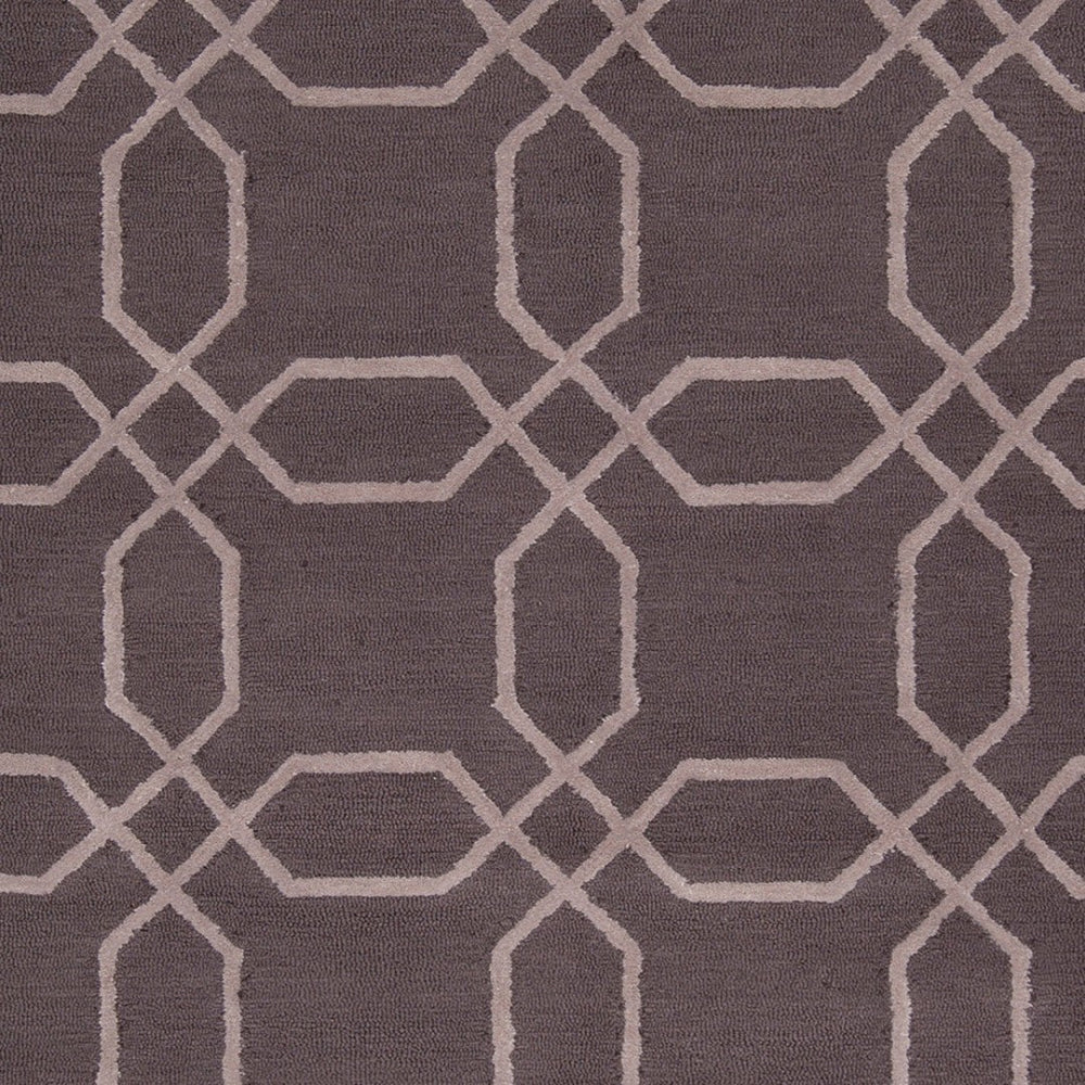 Surya Mezzo Hand Hooked Square Polyester Area Rug Low Pile Modern Living Bedroom Floor MZO6001-8RD