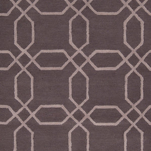 Surya Mezzo Hand Hooked Square Polyester Area Rug Low Pile Modern Living Bedroom Floor MZO6001-8RD