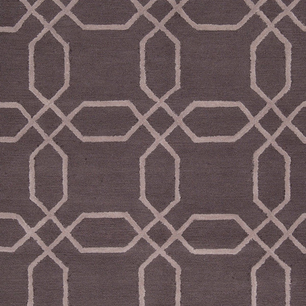 Surya Mezzo Hand Hooked Square Polyester Area Rug Low Pile Modern Living Bedroom Floor MZO6001-8RD