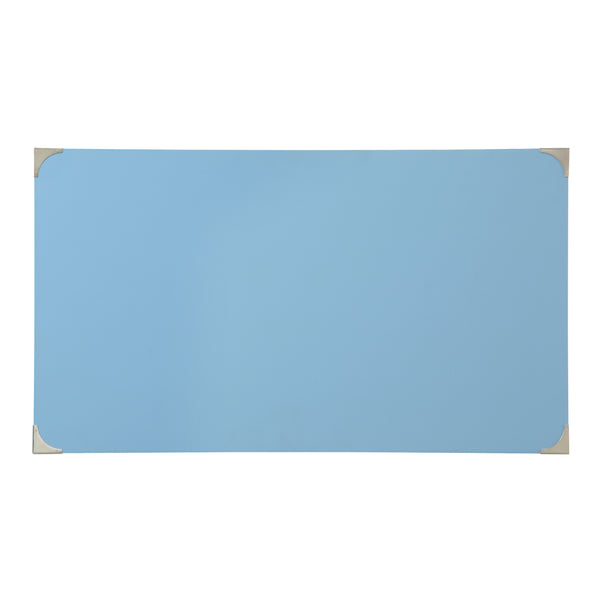 Homelegance By Top-Line Beatrix X-Base Wood Accent Campaign Writing Desk Blue MDF