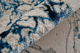 Feizy Rugs Indio Polyester/Polypropylene Machine Made Industrial Rug Ivory/Blue/Black 9'-2" x 12'