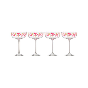 Lenox Kate Spade It's Raining Confetti Coupe Glasses, Set of 4 Pink, NO COLOR GLASS,CRYSTAL 897537