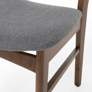 English Elm [video] Rubberwood Dining Chairs Set of 2 Upholstered Mid-century Seats for Modern Homes 58915.00DGY