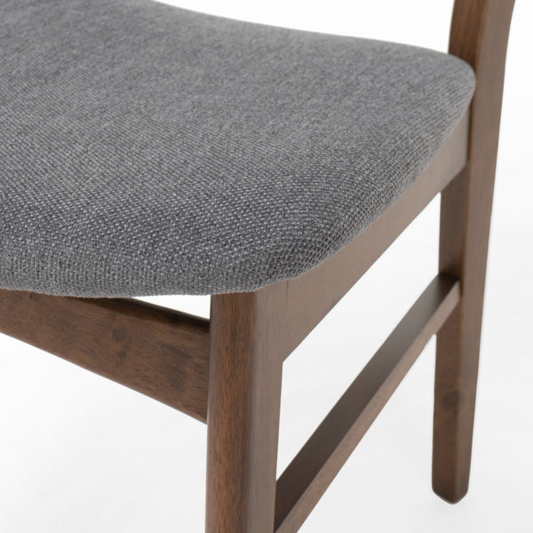 English Elm [video] Rubberwood Dining Chairs Set of 2 Upholstered Mid-century Seats for Modern Homes 58915.00DGY