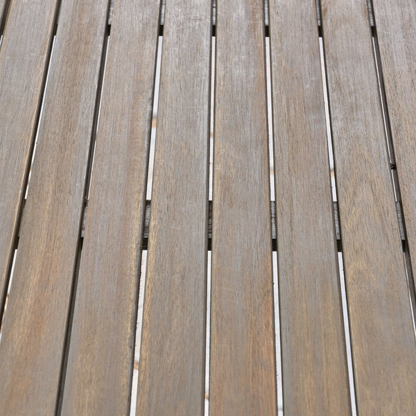 English Elm Stamford Solid Acacia Outdoor Square Dining Table Seats Four with Gray Modern Finish 63119.00GRY
