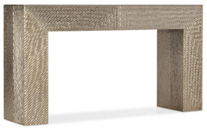 Hooker Furniture Tivoli Sculptural Console Table With German Silver Foil Finish — Narrow 58" Hallway Accent, Chic Stability 6019-85001-92