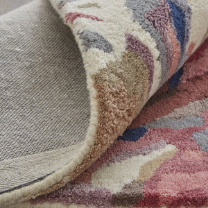 Feizy Rugs Dfy8865f Dafney Hand-tufted Floral & Botanical Rug - Whimsical Watercolor Design In Vivid Colors For Elegance Blue,Pink,Gray Viscose,Wool Dfy8865fblumltp00