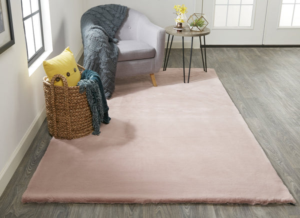 Feizy Rugs Luxe Velour Collection: Elegant And Durable High Pile Polyester Rug For Modern And Rustic Spaces Pink Polyester Lxv4506fpnk000d15