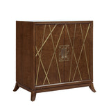 Scott Living Heritage 2-Door Bar Cabinet – Luxurious Design with Gold Accents & Elegant Storage Solution