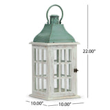 Christopher Knight Home® - Noble House - Hooven Coastal Handcrafted Small Mango Wood Decorative Lantern