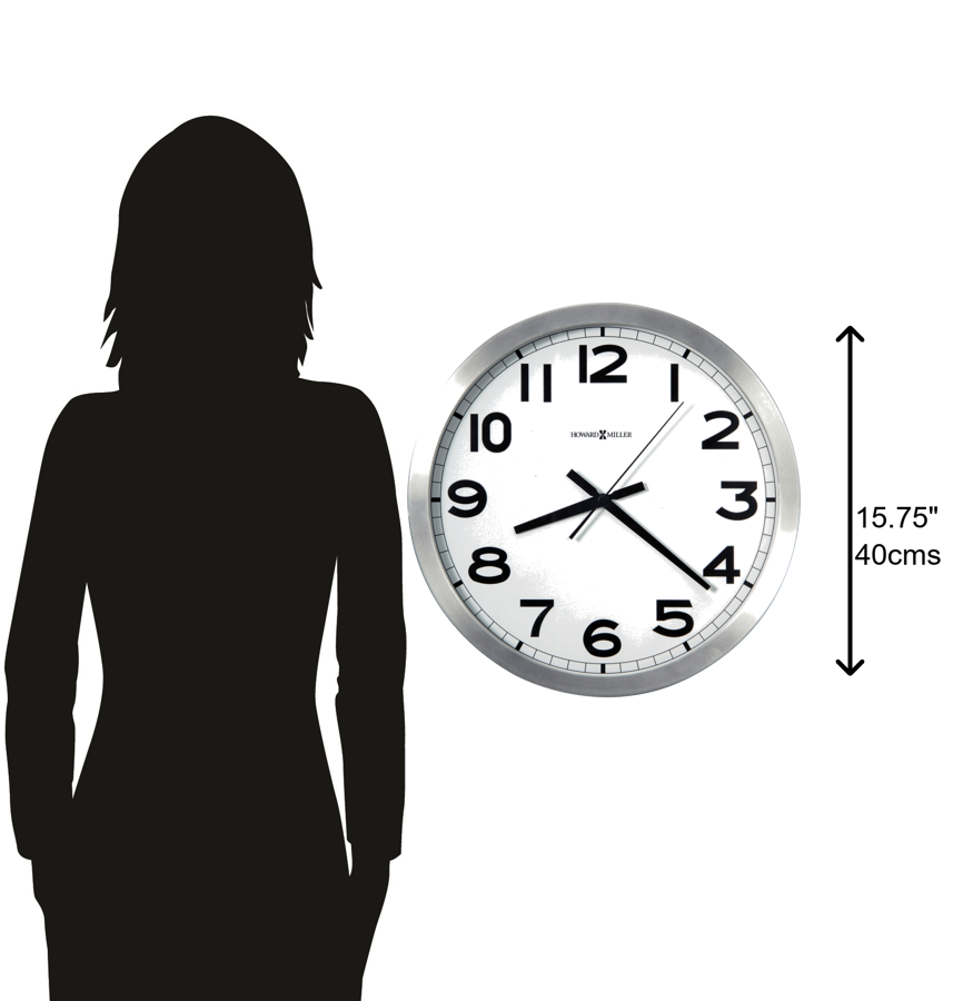 Hekman Furniture 625450 Spokane Wall Clock - Modern Brushed Aluminum Design With Quartz Movement For Quiet Elegance  Spokane Wall Clock 625450