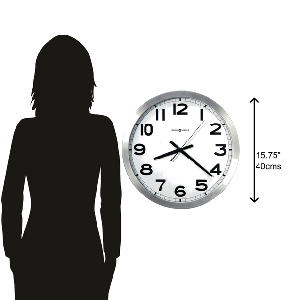 Hekman Furniture 625450 Spokane Wall Clock - Modern Brushed Aluminum Design With Quartz Movement For Quiet Elegance  Spokane Wall Clock 625450