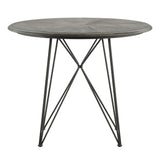 Homelegance By Top-Line Clementine Round Iron and Grey Finish Counter Height Dining Table Grey Veneer