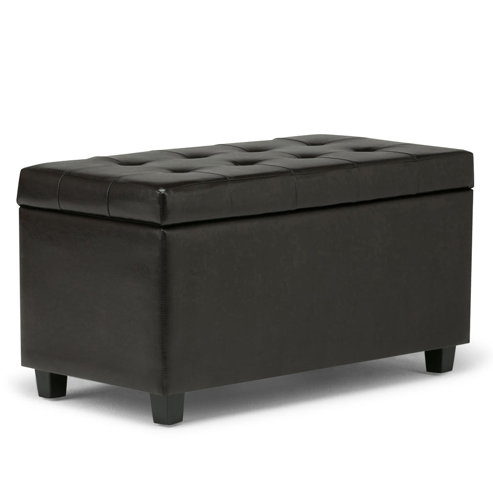 English Elm Cosmopolitan Storage Ottoman In Tanners Brown - Stylish, Durable & Versatile Storage Solution For Any Room B136P159782