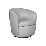 Parker Living Barolo - Steamboat Ice 100% Italian Leather Swivel Club Chair Steamboat Ice SBAR#912S-STIC Parker House