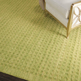 Nourison Perris PERR1 Handmade Woven No Border Indoor Only Contemporary  Rug Green, Green 100% Wool 99446223203