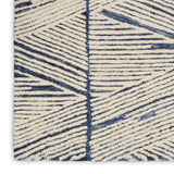 Nourison Vail VAI01 Handmade Tufted No Border Indoor Only Modern  Rug White Blue, White Blue 100% Wool 99446794154