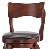 Homelegance By Top-Line Beckham Swivel 24-inch Brown Counter Height Barstool Brown Rubberwood