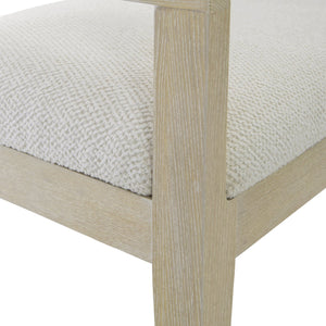 Bernhardt Bernhardt Solaria Arm Chair Rustic-Modern Ash Frame, Dune Finish, Upholstered Slip Seat, Timeless Comfort 310556