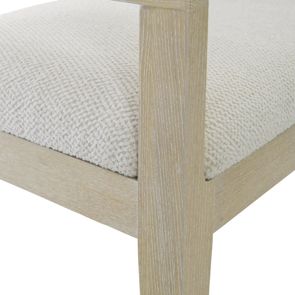 Bernhardt Bernhardt Solaria Arm Chair Rustic-Modern Ash Frame, Dune Finish, Upholstered Slip Seat, Timeless Comfort 310556