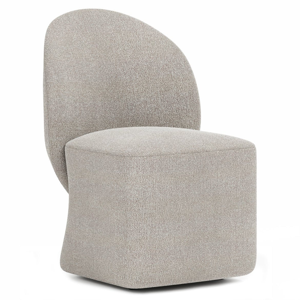 Bernhardt Bernhardt Monolith Upholstered Side Chair With Floating Curved Back, Performance Fabric, Casters 343540